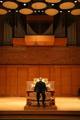 Joseph Franklin with App State's organ