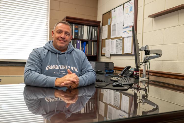 Brown at desk