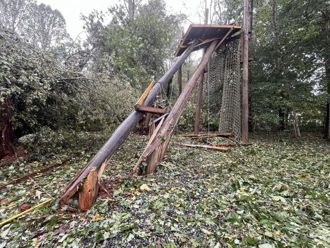 Alpine Tower and ropes course after Hurricane Helene