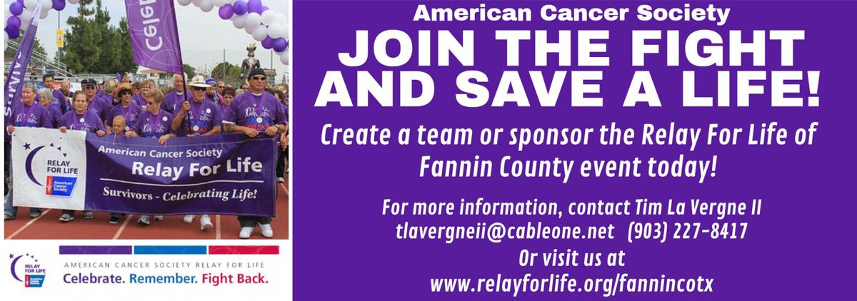 Fannin Relay For Life Rated Top Relay Event In Dallas Region Free Theparisnews Com