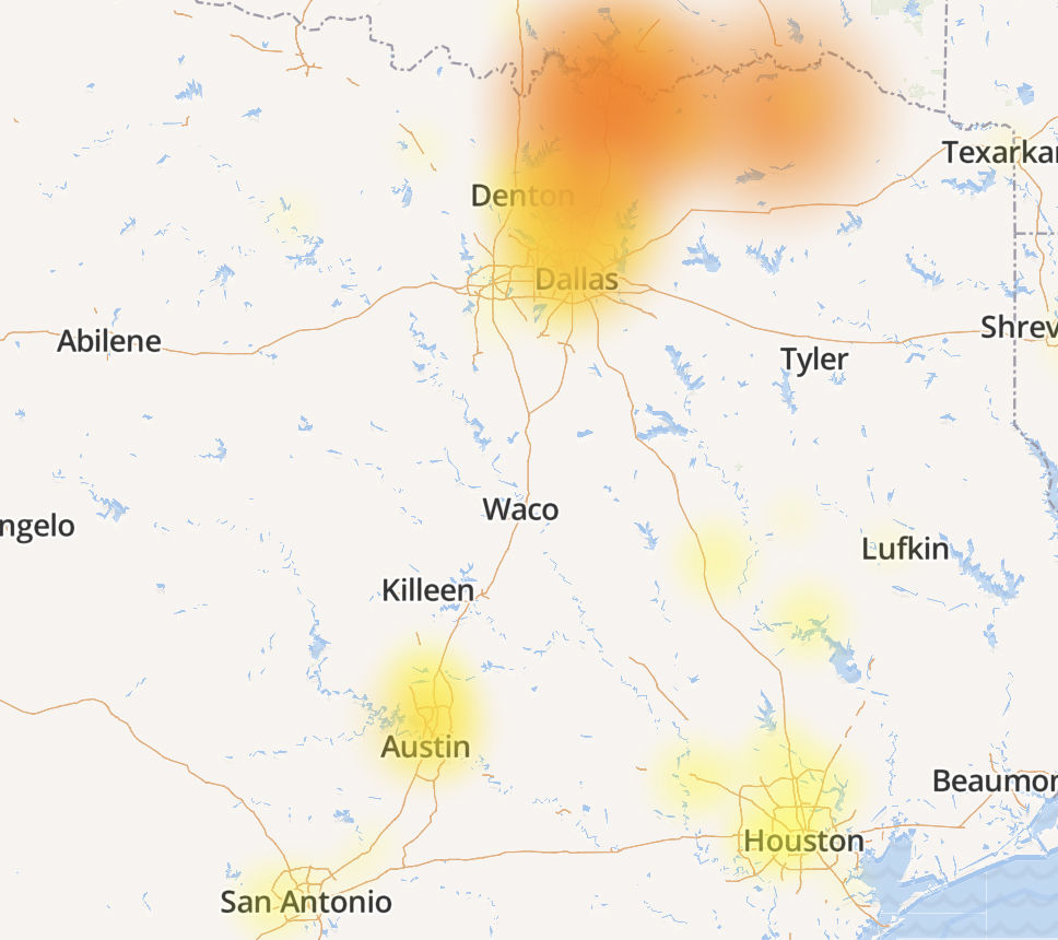 att landline outage map