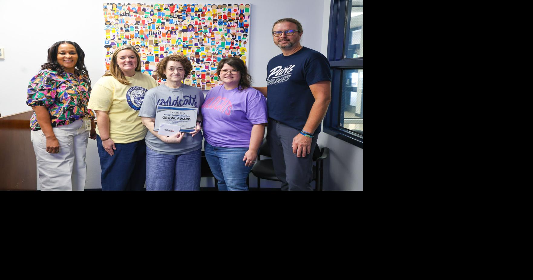Paris ISD, Mathews Nissan of Paris present August GROWL Awards to teachers