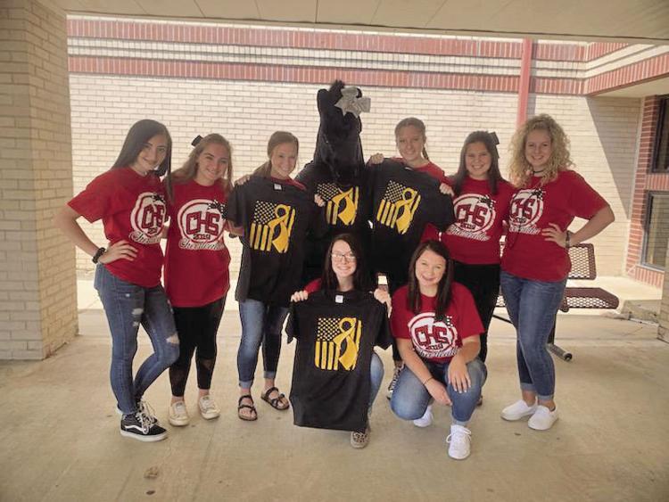 Chisum ISD cheerleaders go gold to fight cancer News