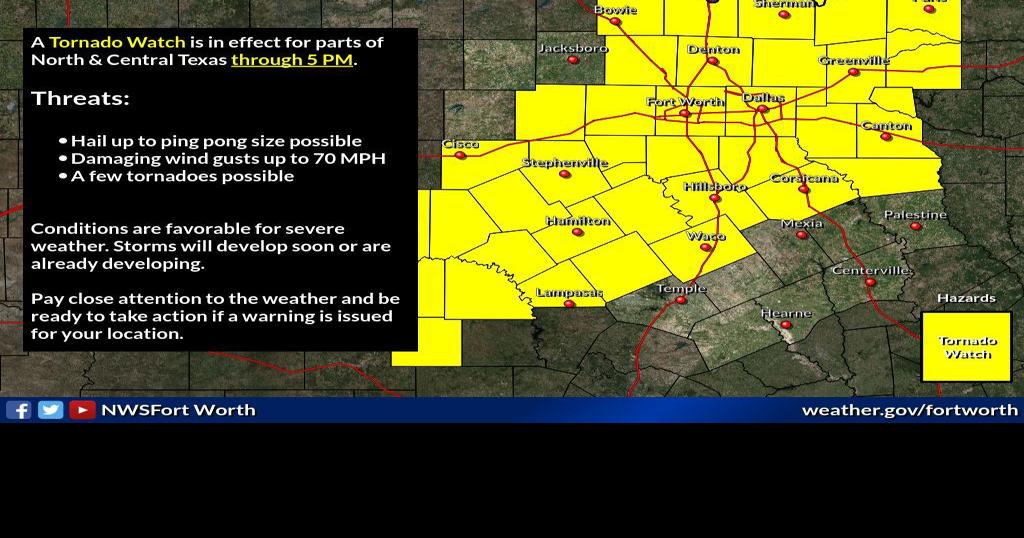 Tornado Watch issued for Lamar, Delta, Fannin, Red River and ...