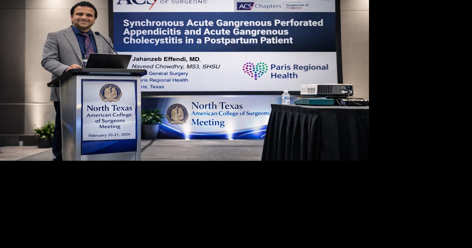 Paris Health Group surgeon presents at North Texas ACS meeting | News