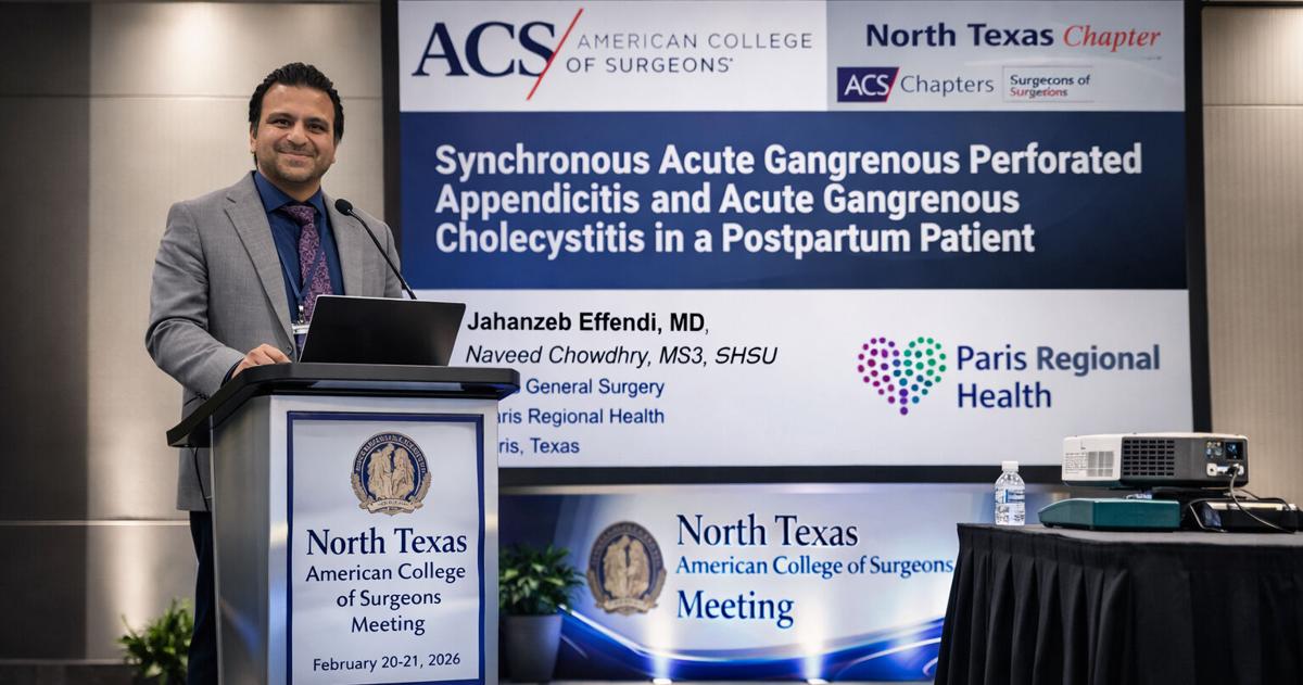 Paris Health Group surgeon presents at North Texas ACS meeting | News Paris Health Group surgeon presents at North Texas ACS meeting | News