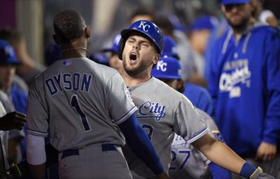 Mike Moustakas' solo home run, 03/24/2023