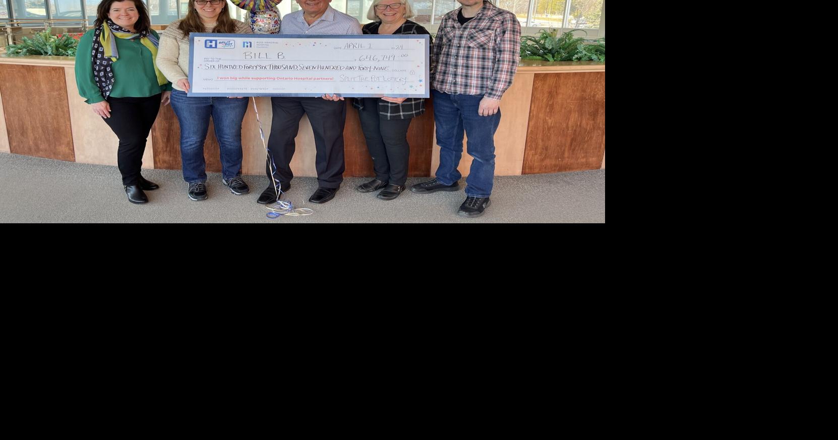 Split the Pot Lottery winner partners with Lindsay hospital