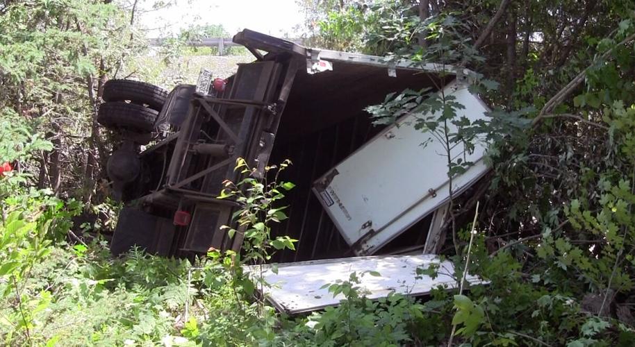 Brampton driver charged after his truck blows off the road
