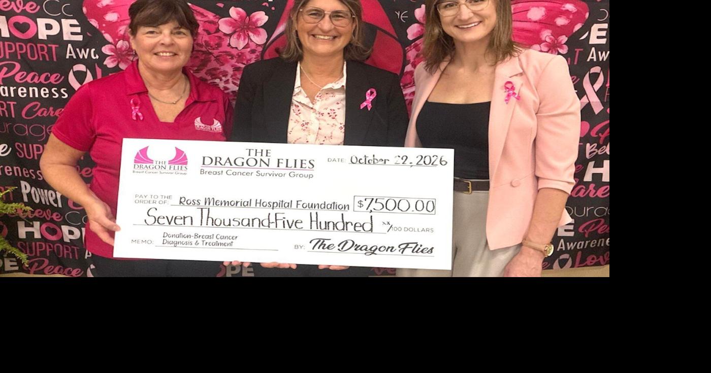 Dragon Flies support breast cancer care at Lindsay hospital