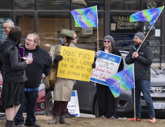 Osap Rally TCSA organizes OSAP rally outside MPP Dave Smith’s office