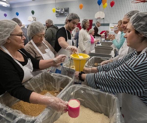 Food Repacking Event One Million Meals Peterborough hits food packing goal
