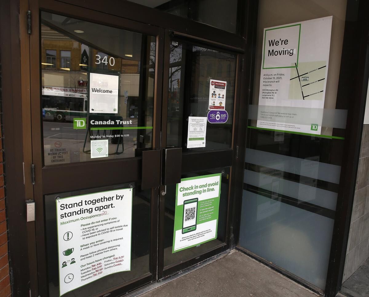 Downtown Peterborough TD Bank branch to close