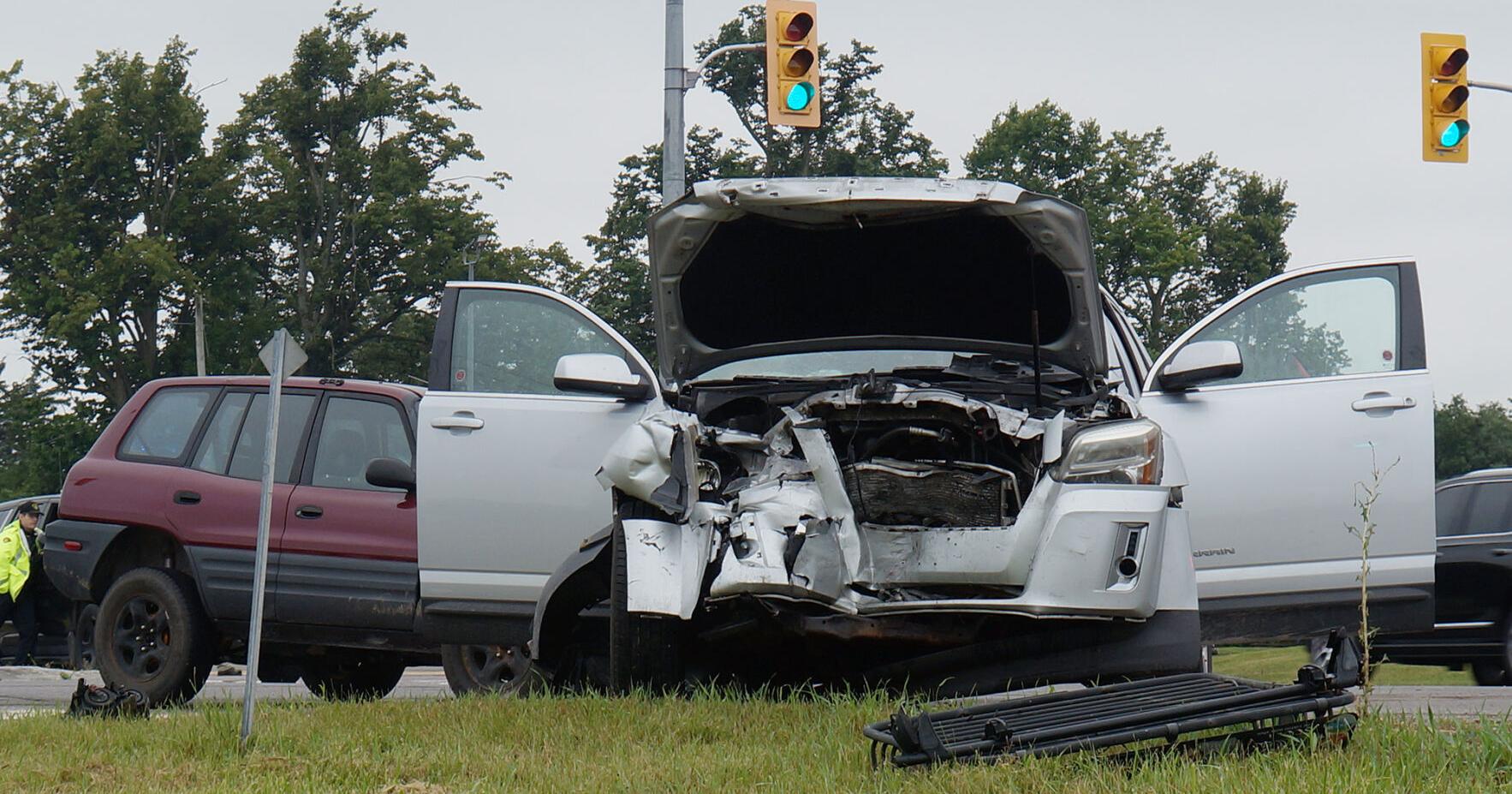 Head - on crash blocks Fowlers Corners on Tuesday morning