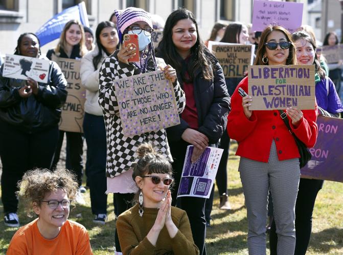Woman Rally Event International Women’s Day rally held in Peterborough