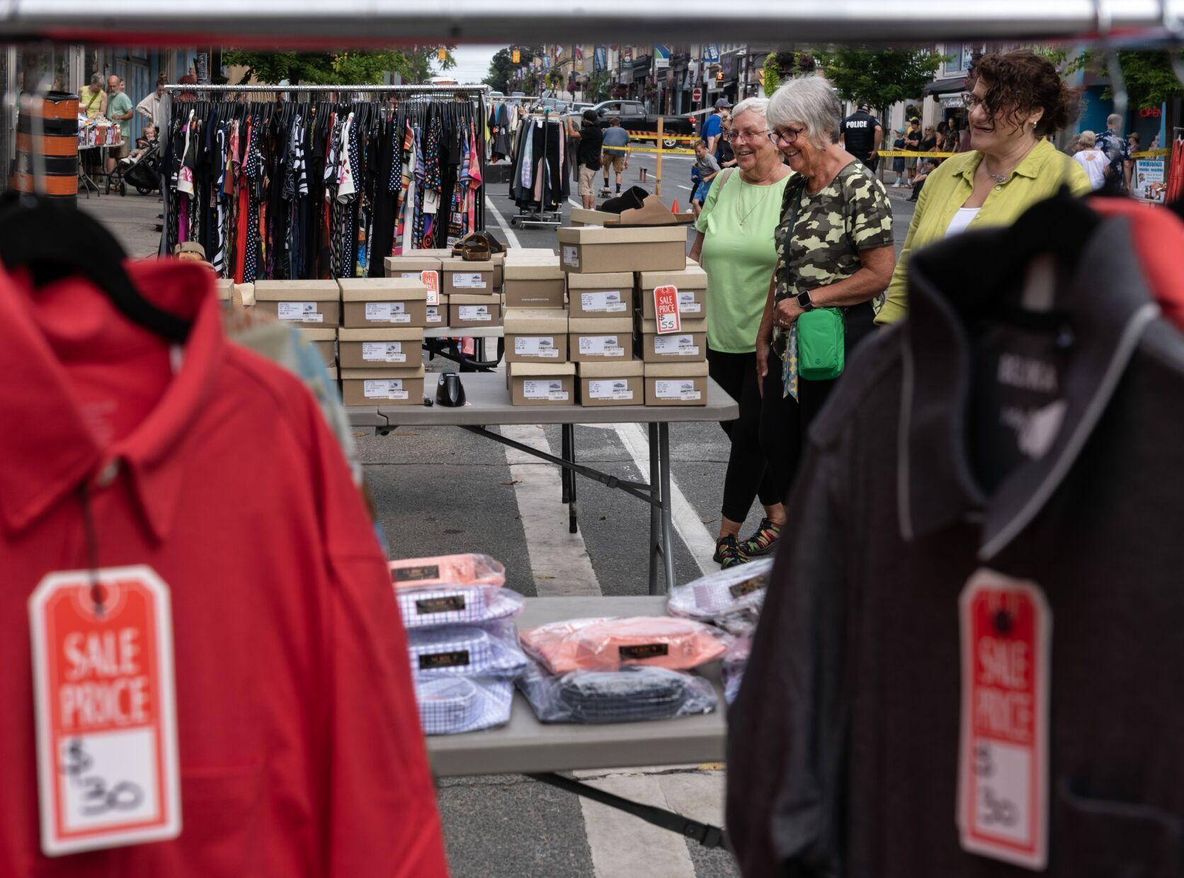 Shoppers search for deals at end-of-summer sidewalk sale in Peterborough