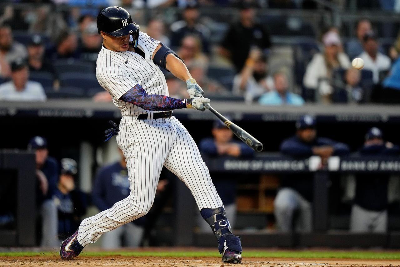 Stanton homers twice as Yankees rebound with 6-3 win over Cubs