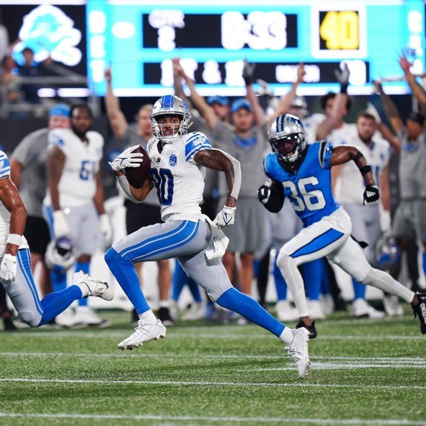 Young looks sharp, throws first TD pass against Lions