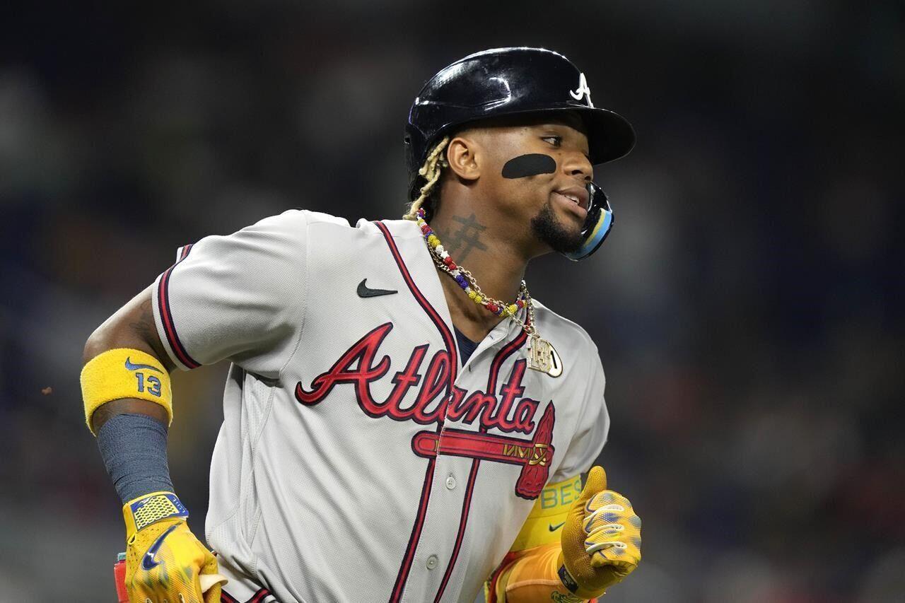 Braves place OF Hilliard on IL with bruised heel, return Rosario to lineup  - The San Diego Union-Tribune