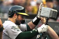 Noda and Bleday homer in 2nd, A's beat Red Sox 3-0 to end 8-game