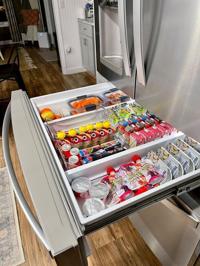 snack drawer organizing & restocking, ASMR