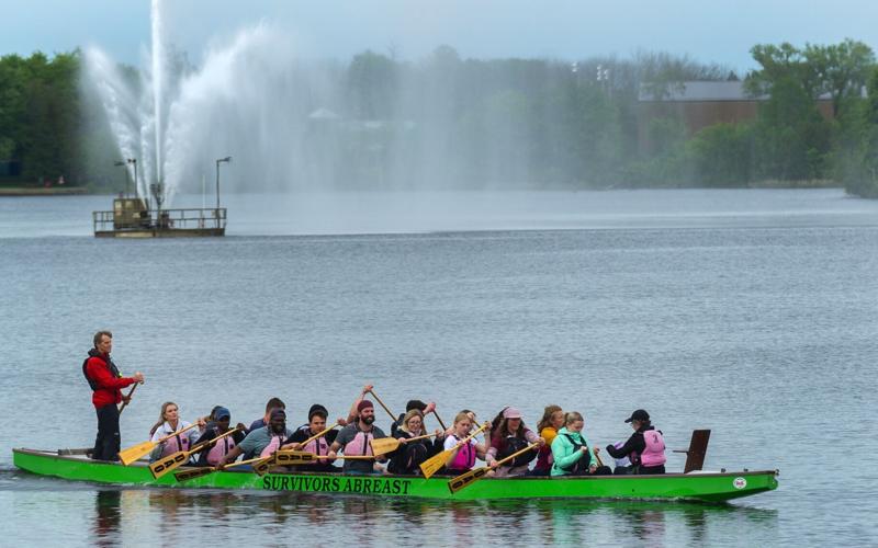 Teams ready to paddle at Peterborough Dragon Boat Festival
