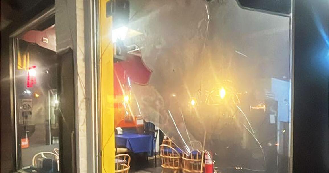 Police chief defends response time after downtown restaurant window smashed