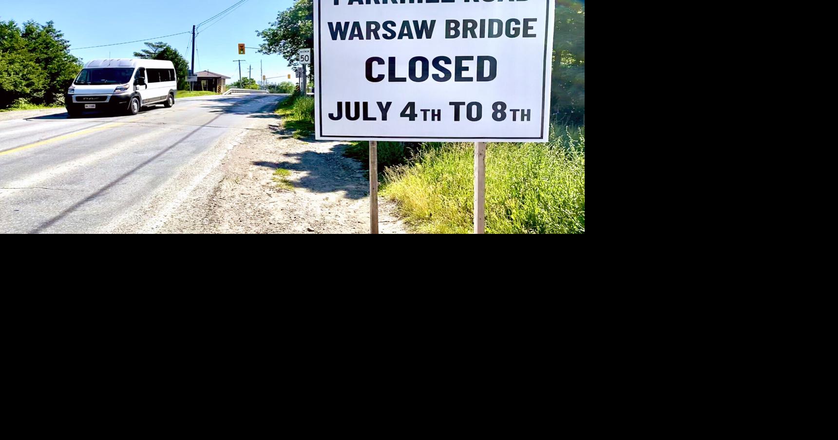 Parkhill Road swing bridge to close for 4 days in July. Is it because of the noise?