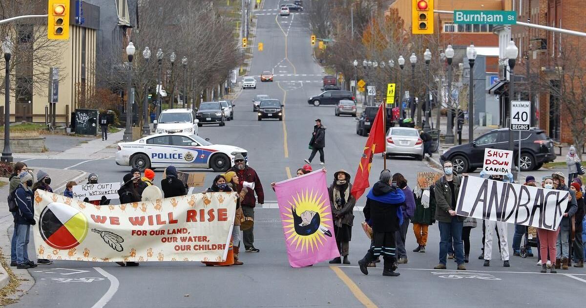 Photos: Gathering held in Peterborough to protest RCMP actions in Wet ...
