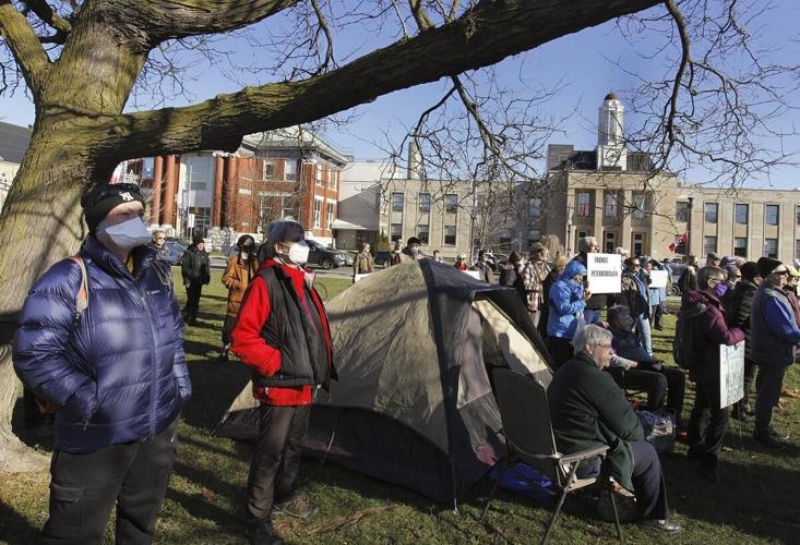 Photos: Tiny homes needed, Peterborough rally-goers hear