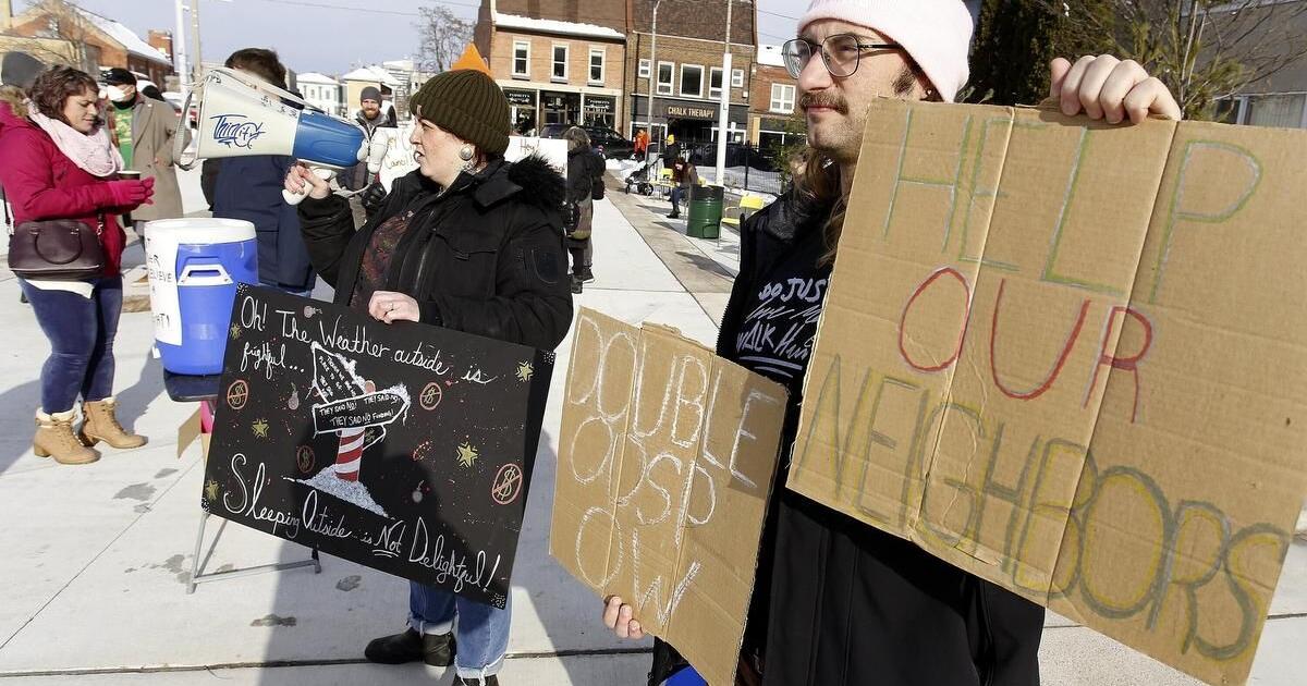 Photos: Protest held at new Peterborough urban park