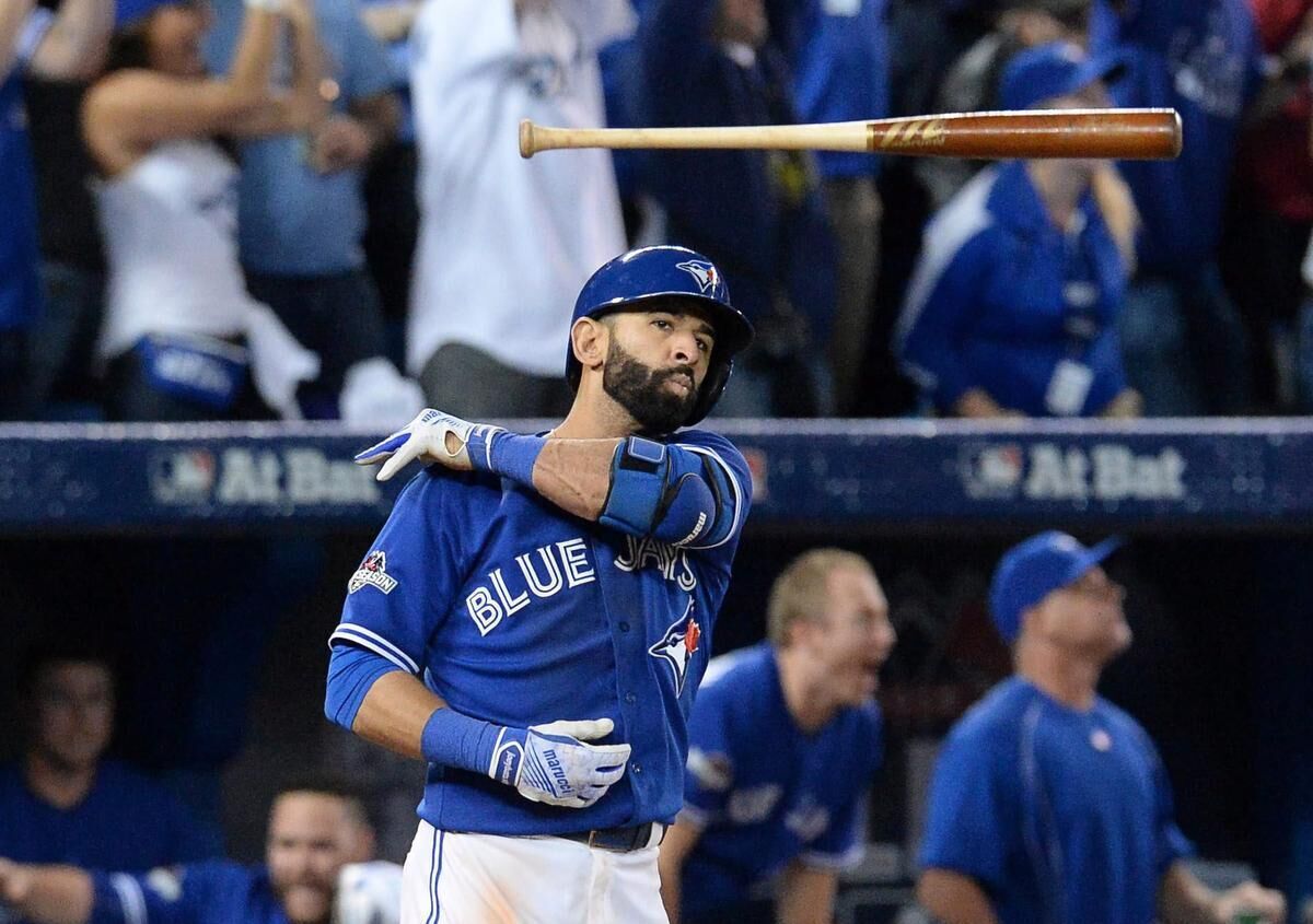 Jose Bautistas bat flip Watch it again and again  The Globe and Mail