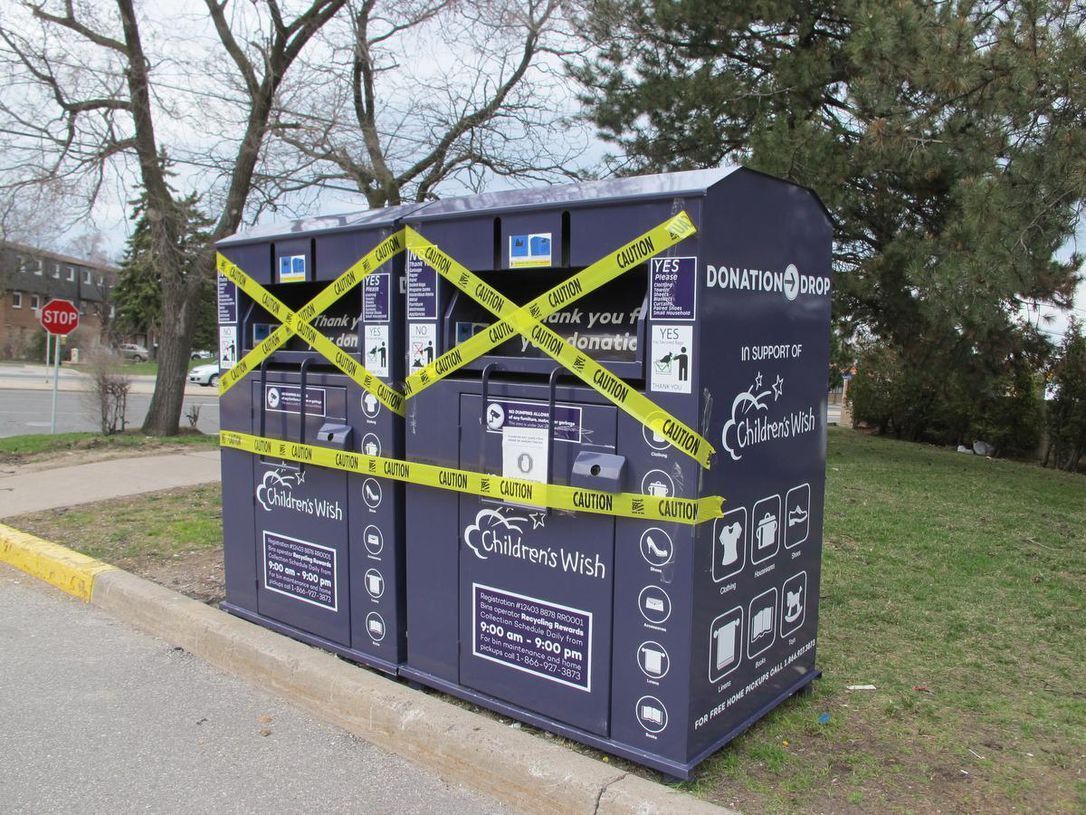 Dropping off clothing at donation boxes is a bad idea during coronavirus