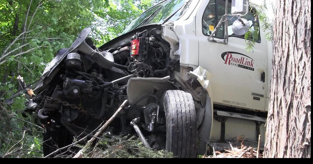 Brampton driver charged after his truck blows off the road