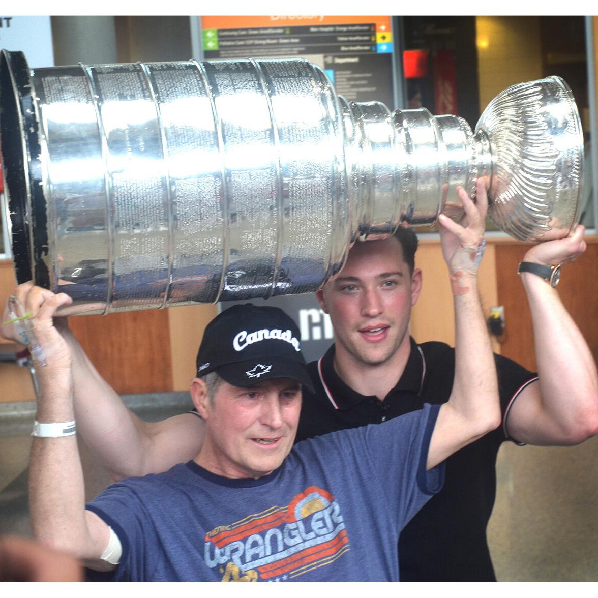 Vince Dunn Shares Trading Cards and the Stanley Cup with Sick Kids in  Toronto