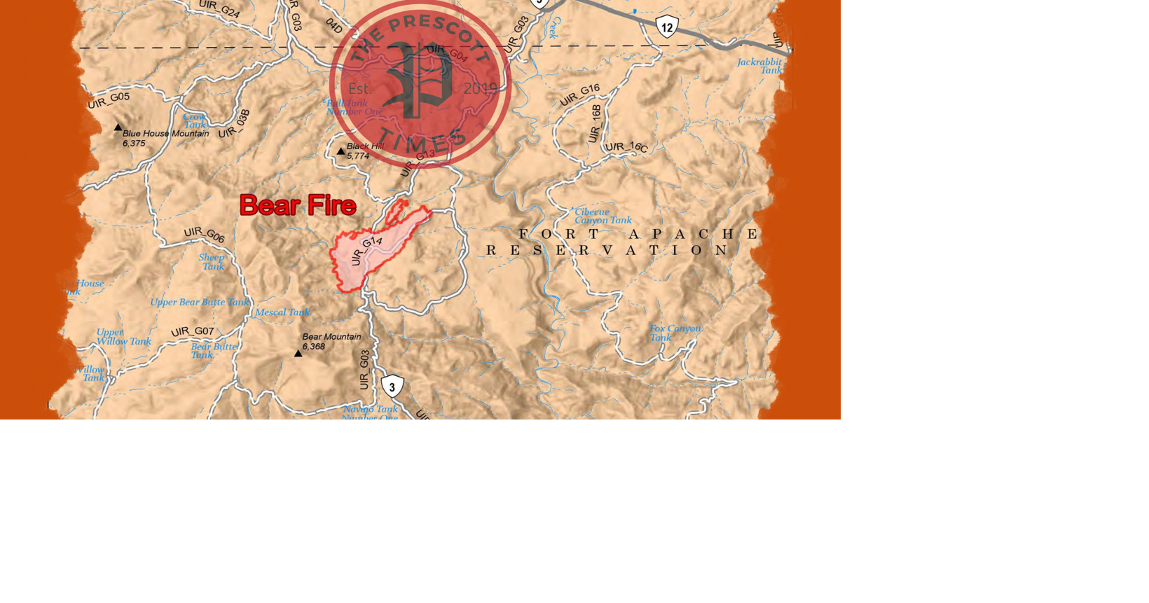 Bear Fire Update 446 Acres Burned Near Cibecue, AZ Firefighters