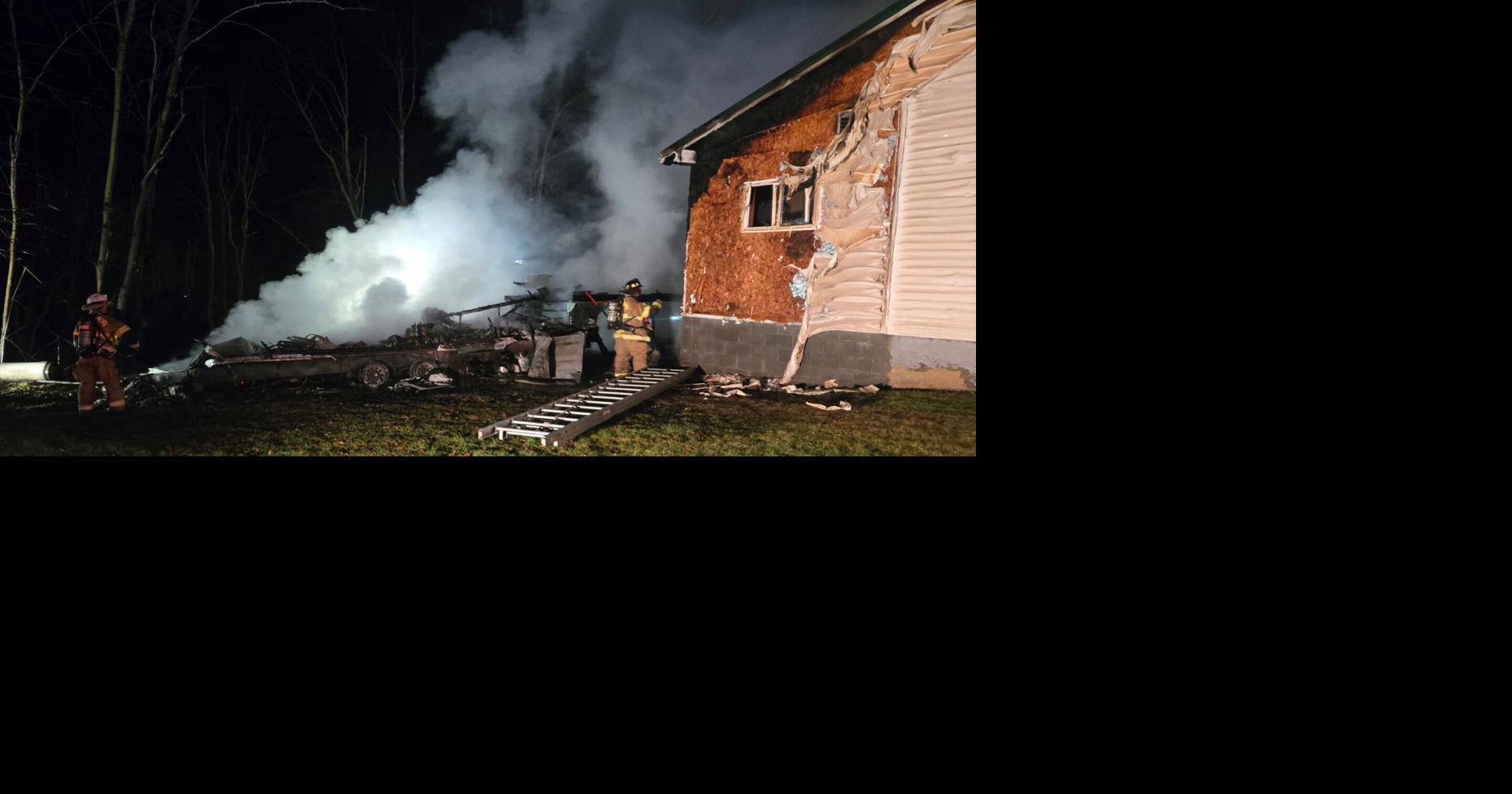 Man gets into scuffle with firefighters at camper fire