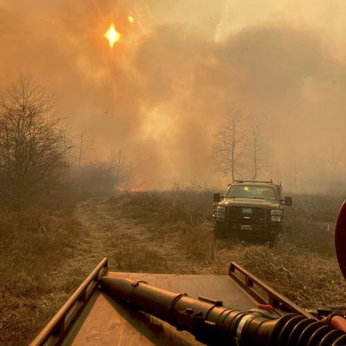 Sandy Ridge Fire Tower Firefighters from 3 counties battle Rush Township forest fire | News ...