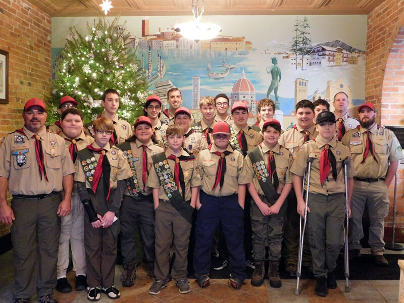 Iowa City Boy Scout Troop collecting used scout uniforms