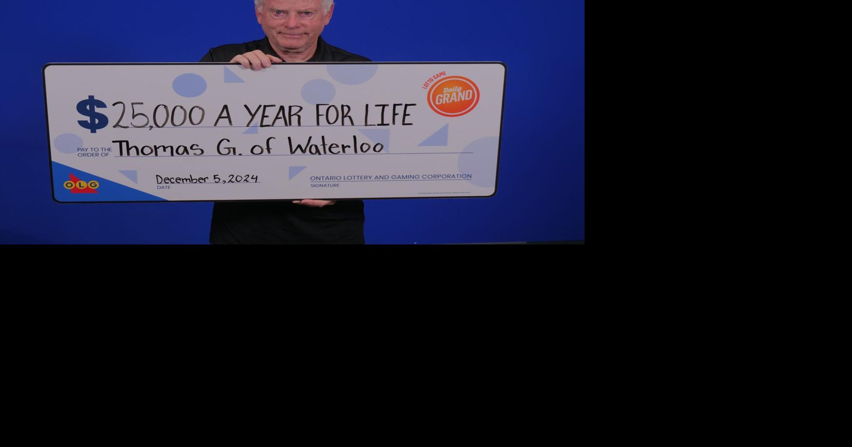 Waterloo man opts for $500,000 payout in Daily Grand lottery