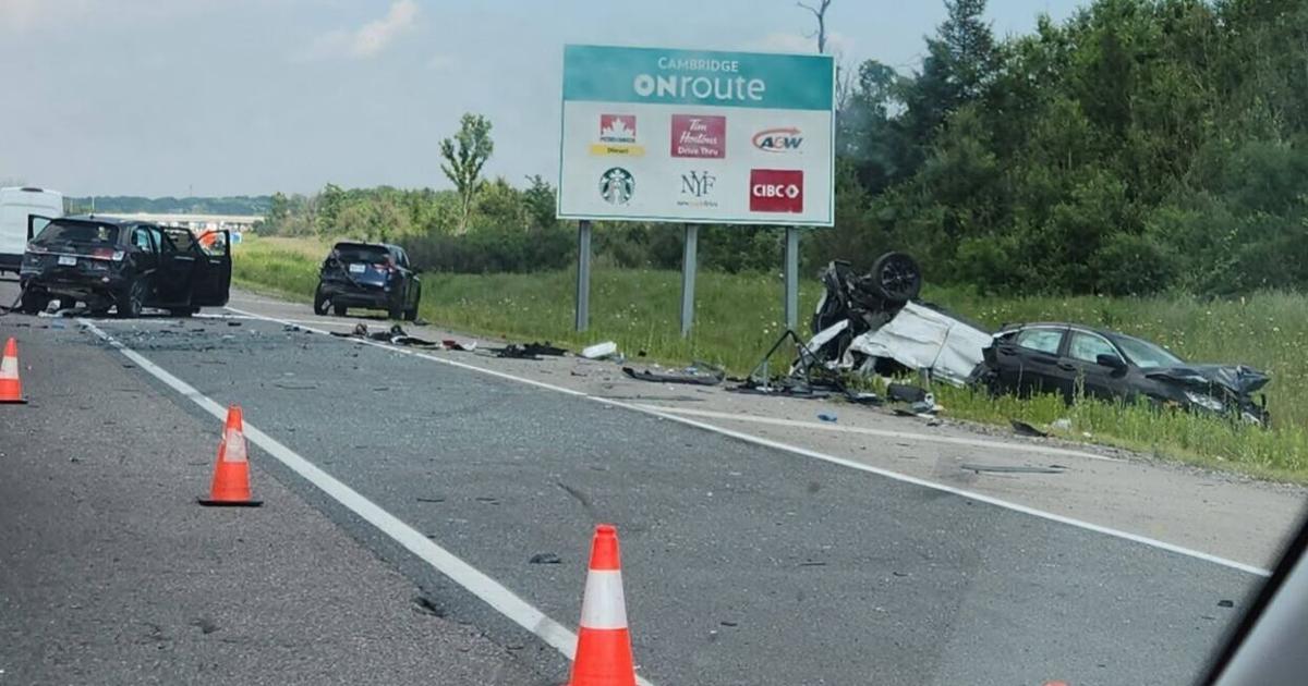 Kitchener man dead after Highway 401 crash in Cambridge