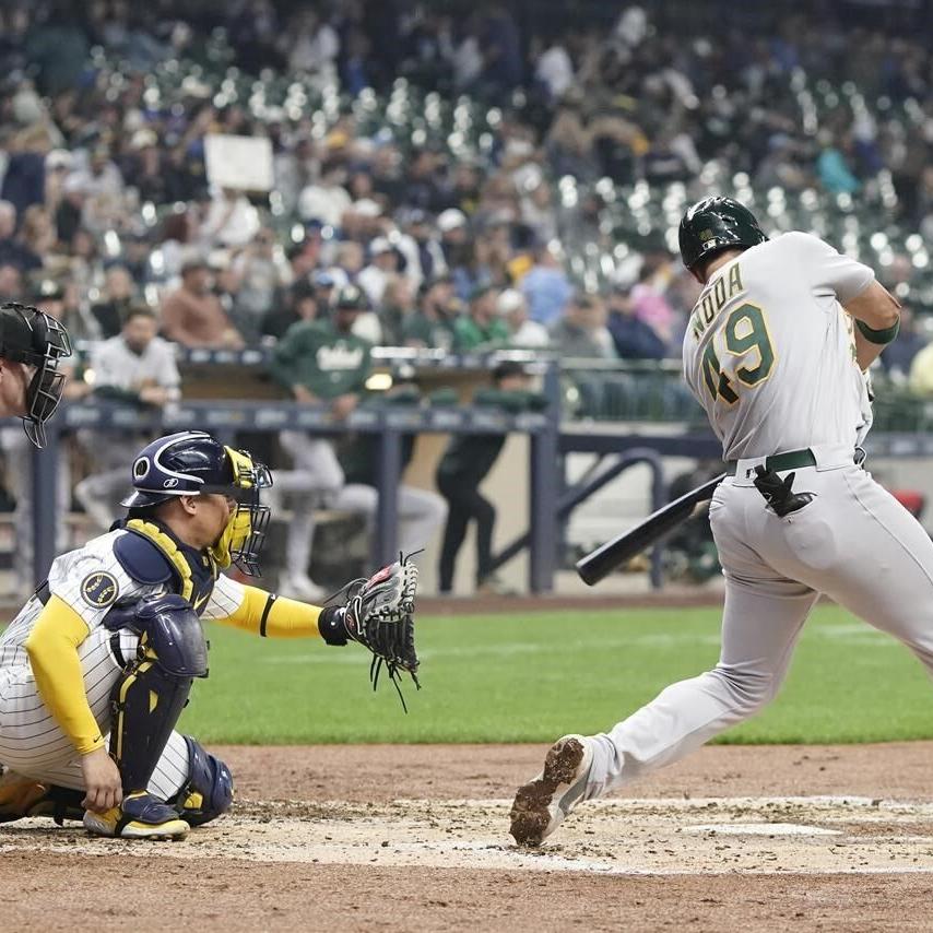 Brewers lose 8-6; become first team to get swept by A's Wisconsin News -  Bally Sports