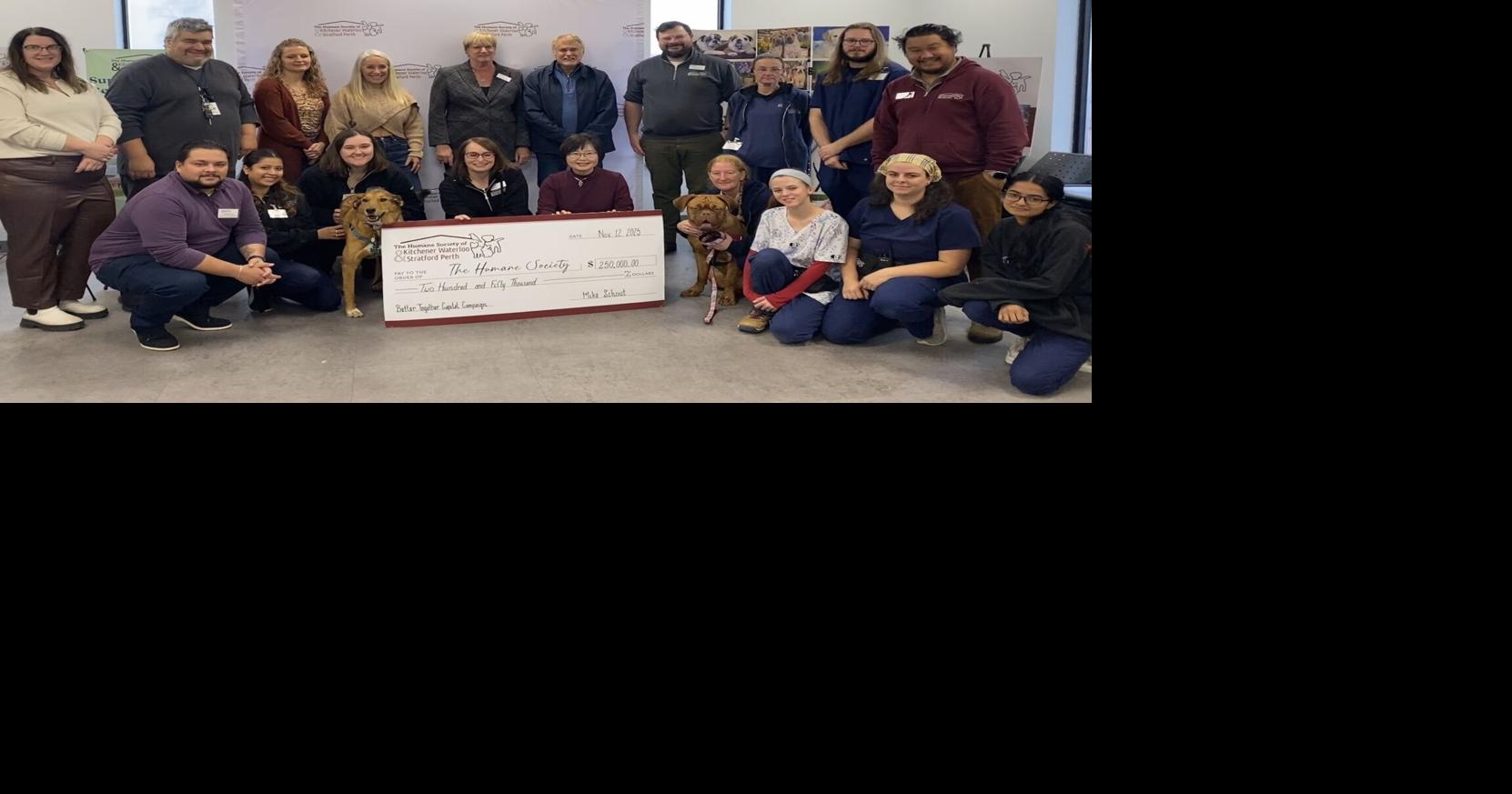 Philanthropist donates $250K to Humane Society in honour of beloved dog