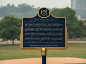 Historic Galt Football Club honoured with provincial plaque