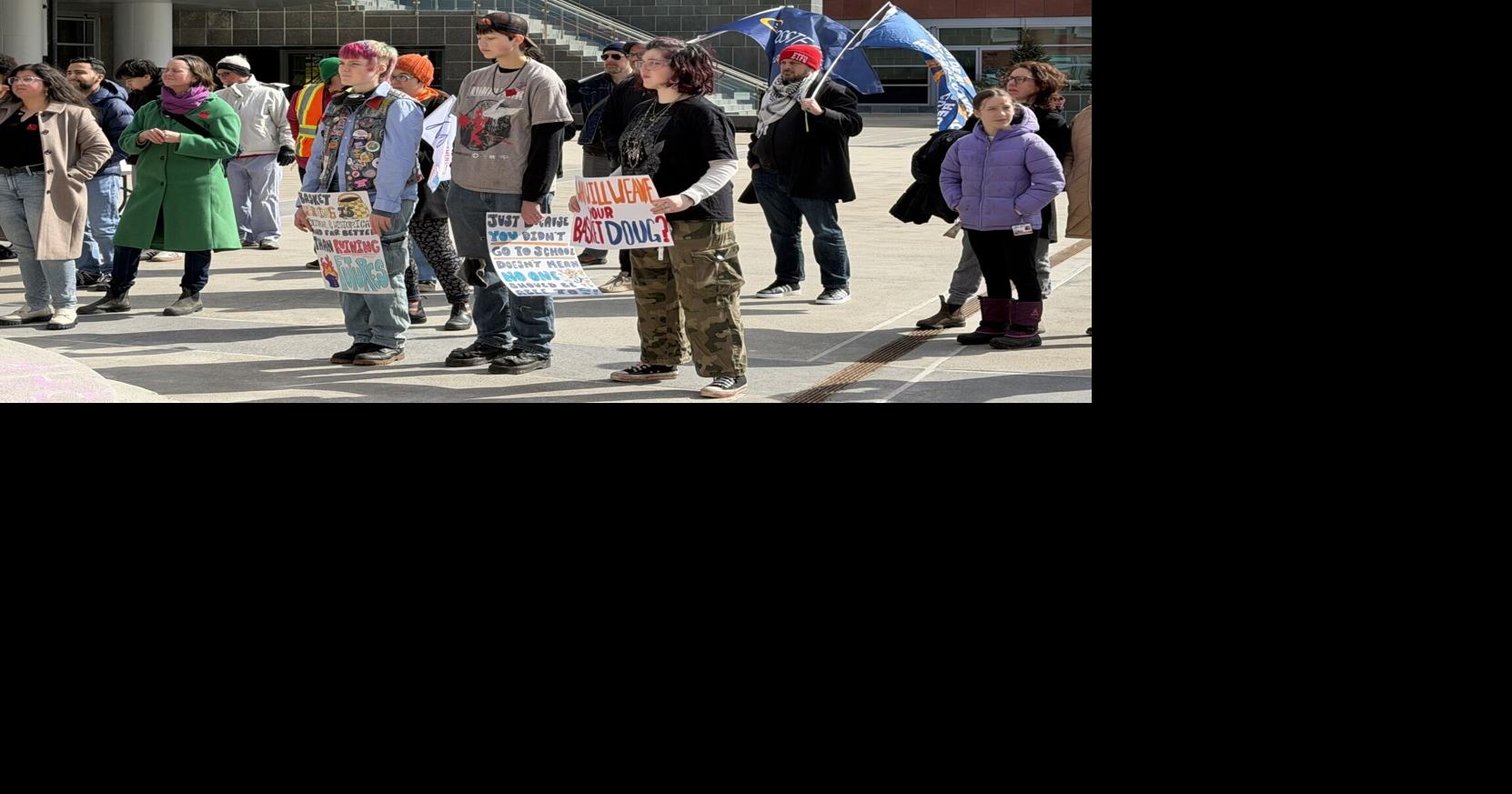 Protesters rally in Kitchener against OSAP cuts