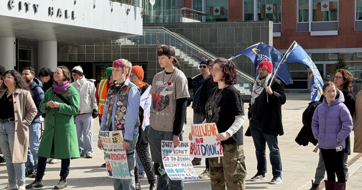Osap Rally Protesters rally in Kitchener against OSAP cuts