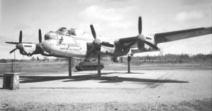 Before flying Ontario skies, Hamilton's Lancaster sat on pedestals in Goderich. This month it's making a historic return.