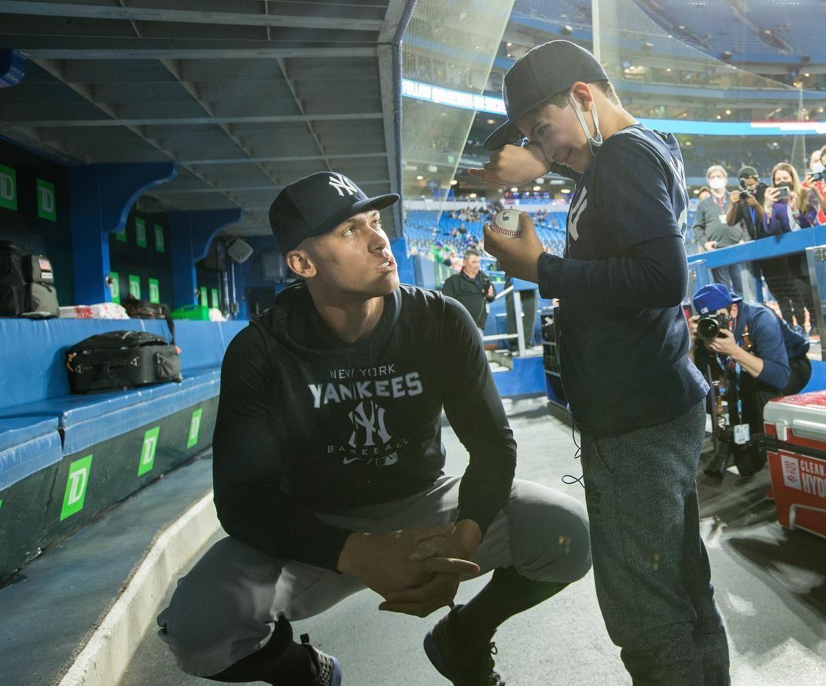 Yankees fan, 9, who was gifted Aaron Judge home run ball in viral moment,  gets to meet his favorite slugger