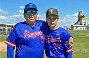 Kamsack father-son duo playing senior ball together for Canora
