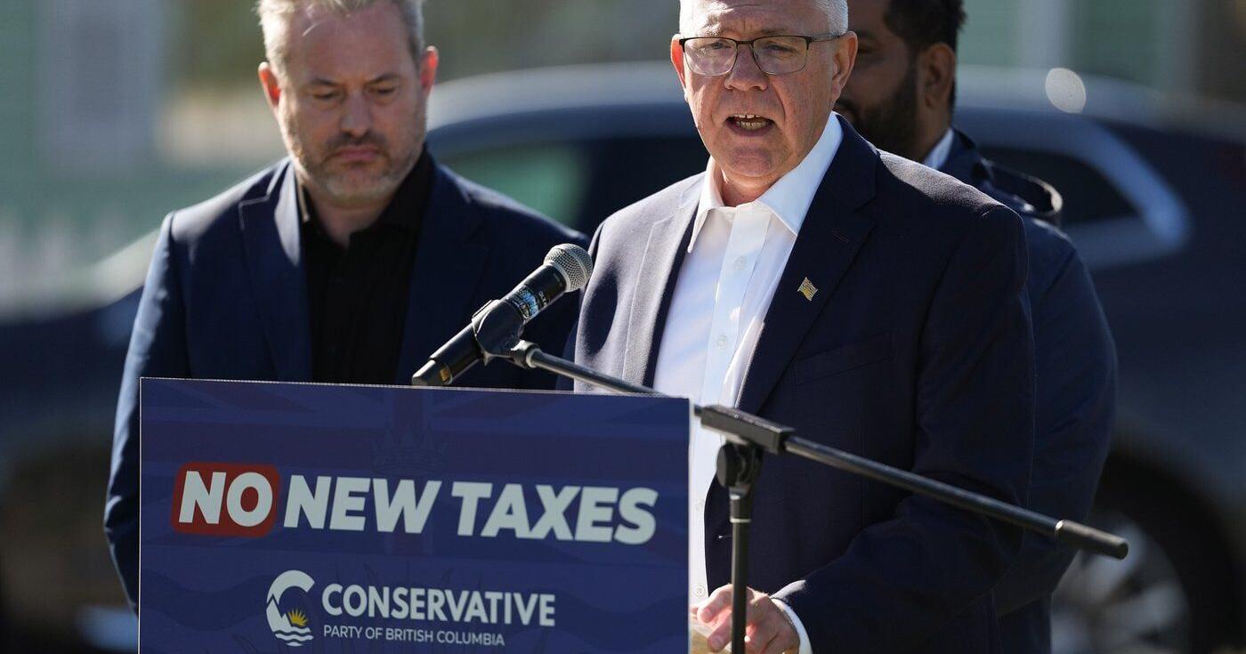 B . C . Conservatives promise no new taxes if elected on October 24